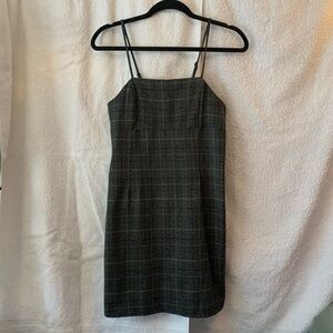 NWT Simons Elegant Grey Plaid Dress